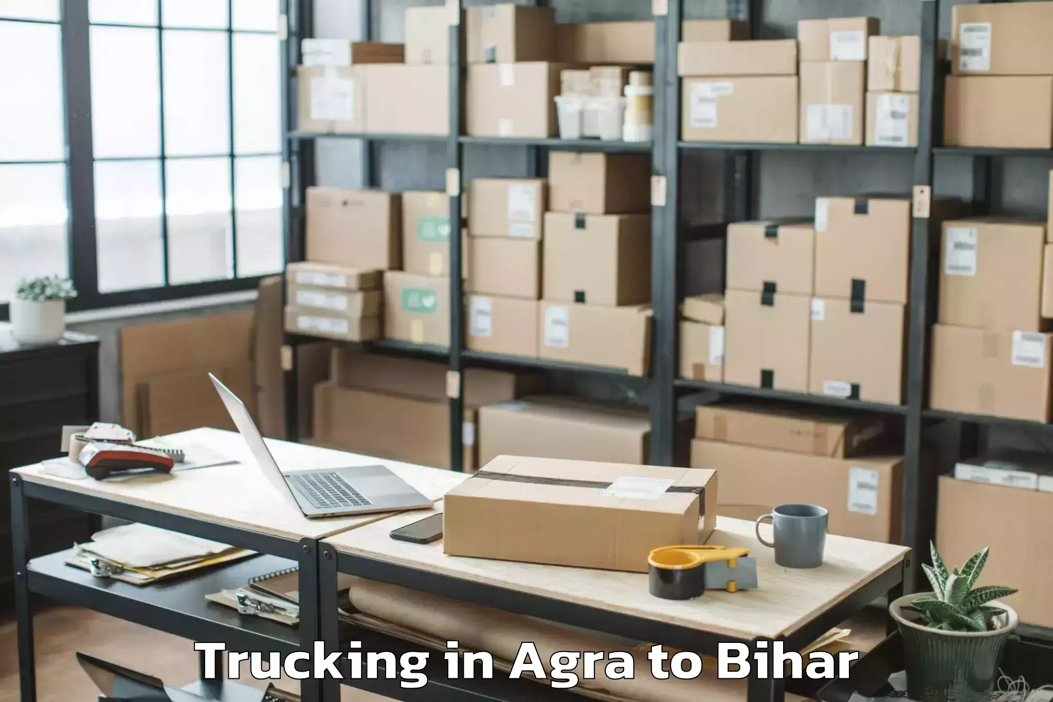 Book Agra to Munger Trucking Online